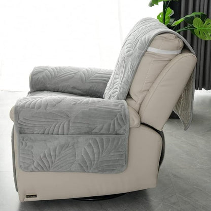Housse Fauteuil Unisexe Microfibre Antidérapante Coupe Ajustée