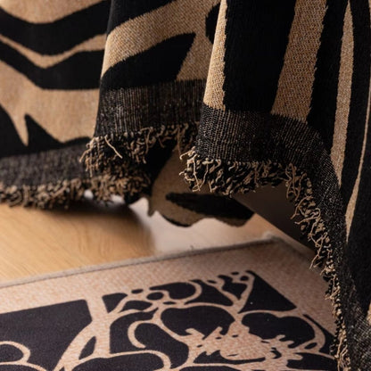 Housse de canapé Chenille Motif Zèbre Moderne et Ajustable