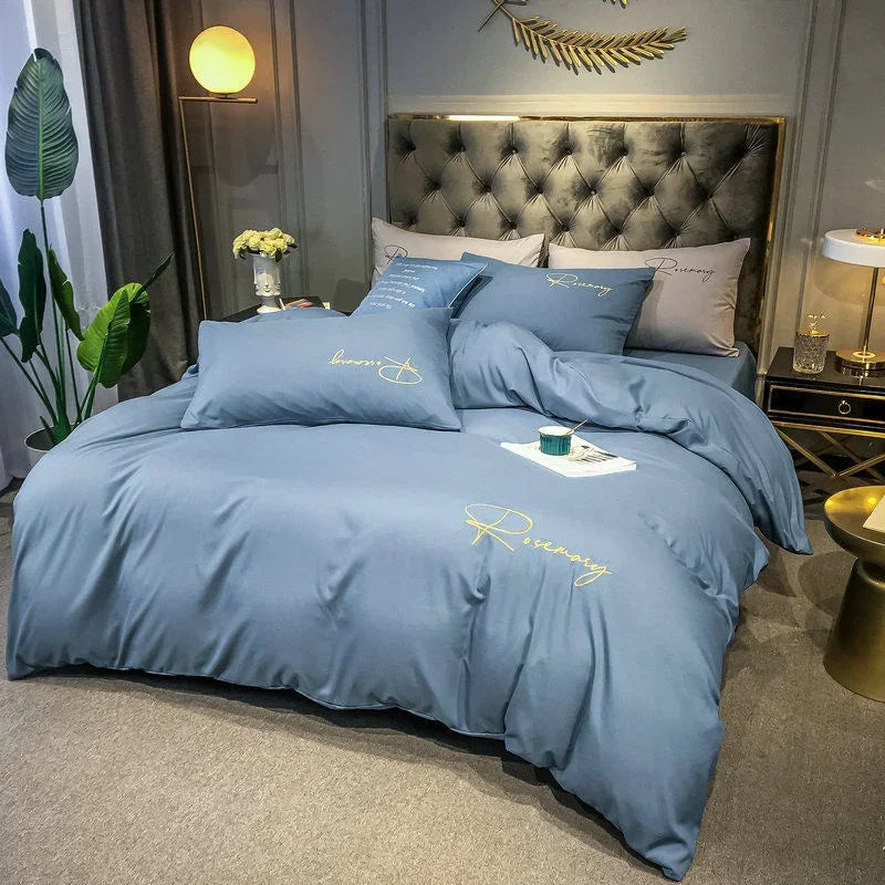Housse de Couette 220x240 Brodée Luxe pour Chambre 3