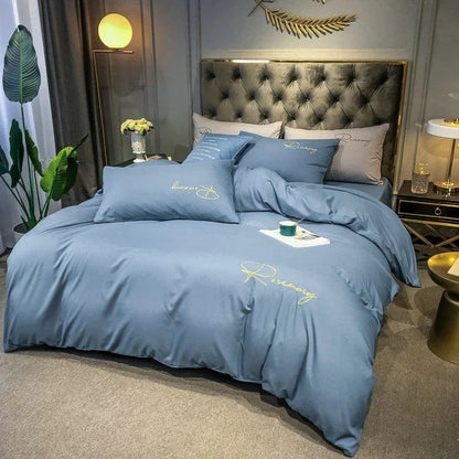 Housse de Couette 220x240 Brodée Luxe pour Chambre 3
