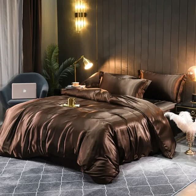 Housse de couette Unisexe en Soie Naturelle Confort Doux - Foivo
