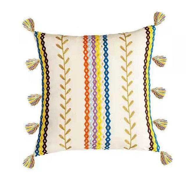 Housse de coussin Unisexe Textile Texturée à Franges - Foivo