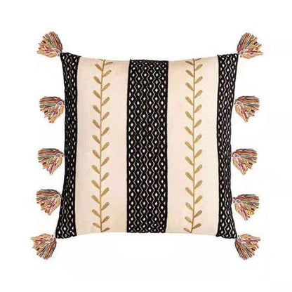 Housse de Coussin Texturée à Franges 11