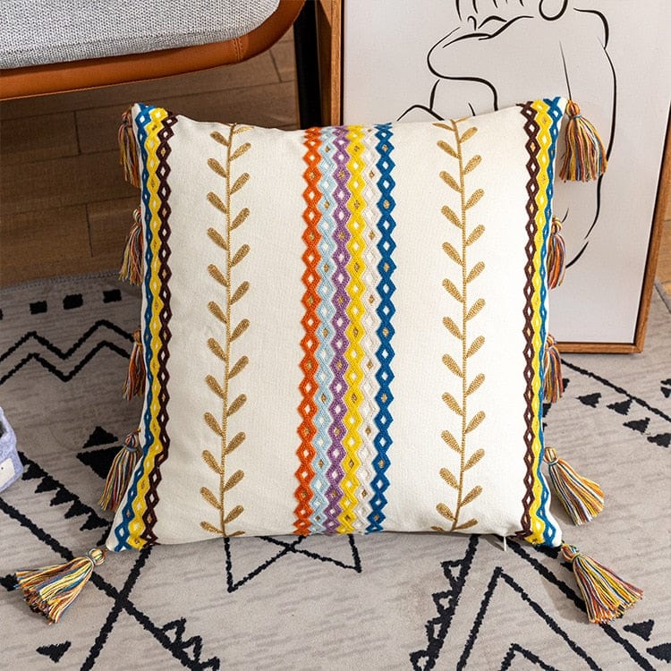 Housse de Coussin Texturée à Franges 6