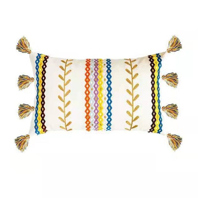 Housse de Coussin Texturée à Franges 9