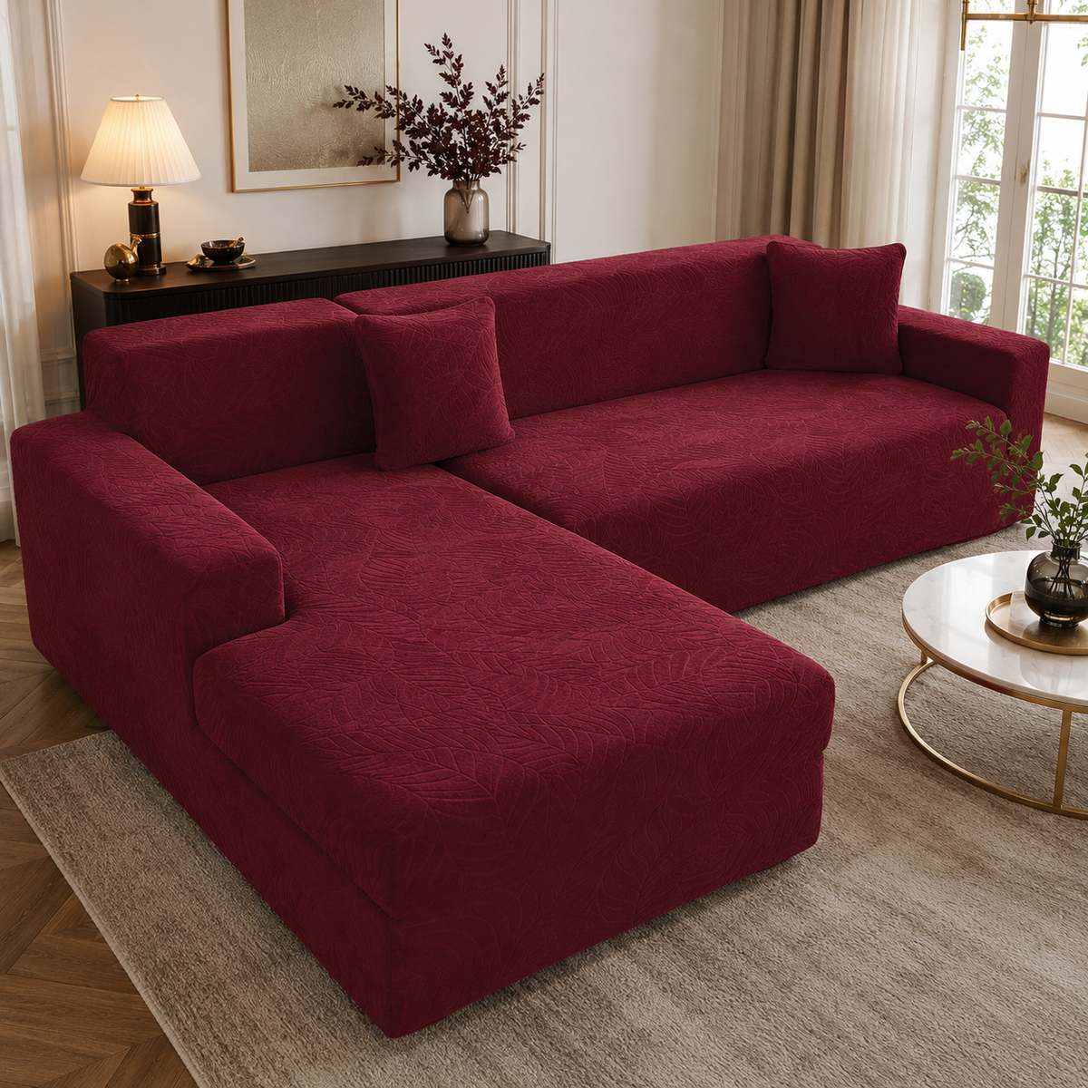 Housse de canapé sur mesure pour canapés en L 4
