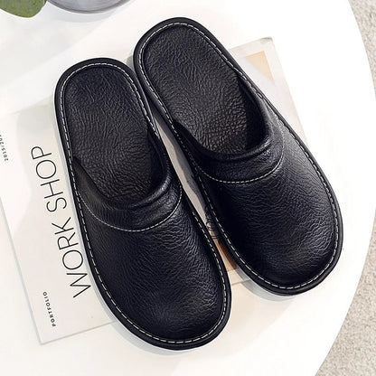 Chaussons Cuir Végétal Doux et Chauffants