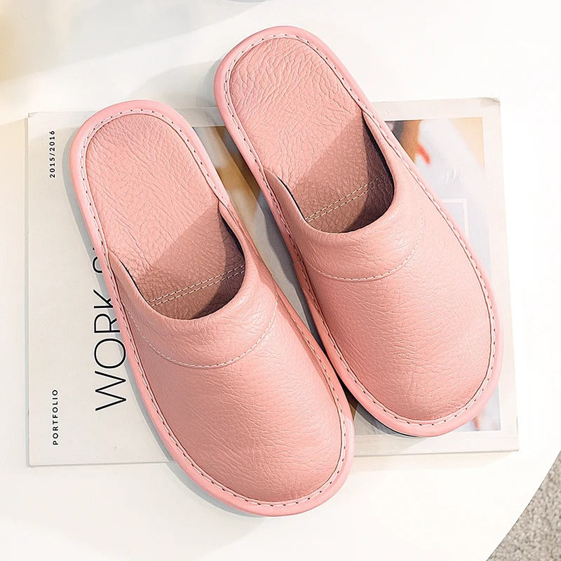 Chaussons Cuir Végétal Doux et Chauffants