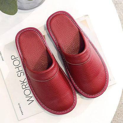 Chaussons Cuir Végétal Doux et Chauffants