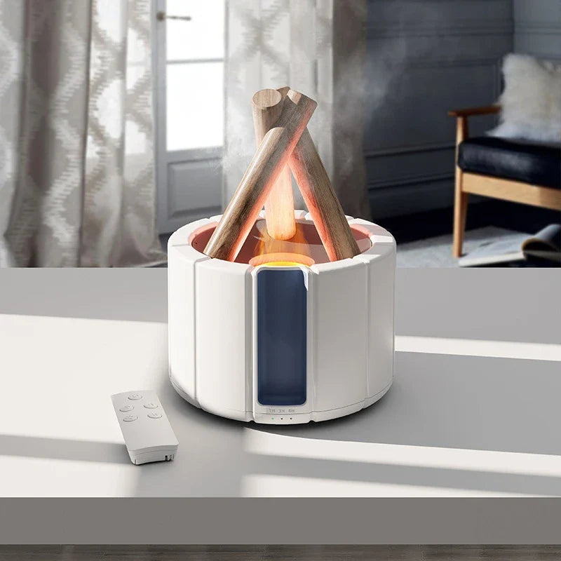 Humidificateur d'Aromathérapie à Ultrasons avec Flamme Simulée 1