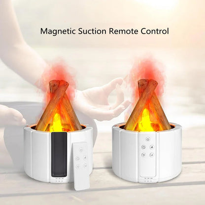 Humidificateur d'Aromathérapie à Ultrasons avec Flamme Simulée 4