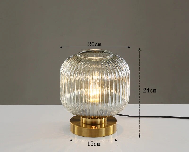 Lampe de Bureau Élégante en Verre LED Minimaliste