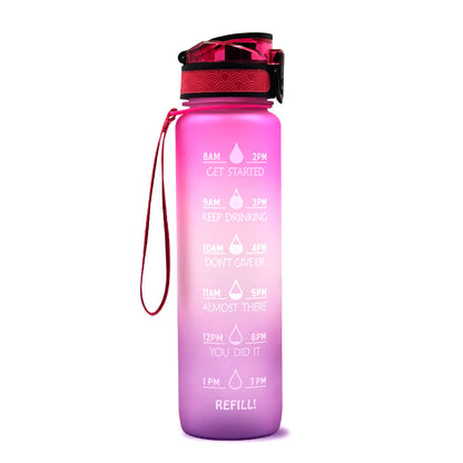 Bouteille d'Eau Inspirante 1L Sans BPA avec Calendrier