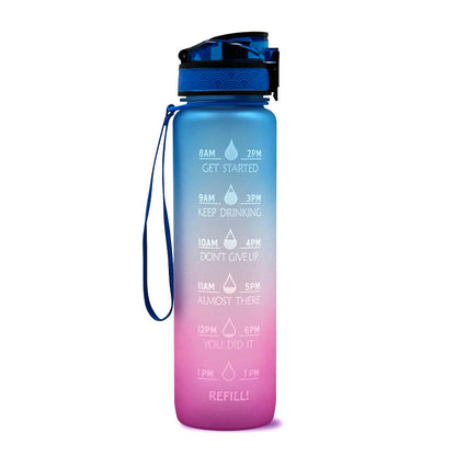 Bouteille d'Eau Inspirante 1L Sans BPA avec Calendrier