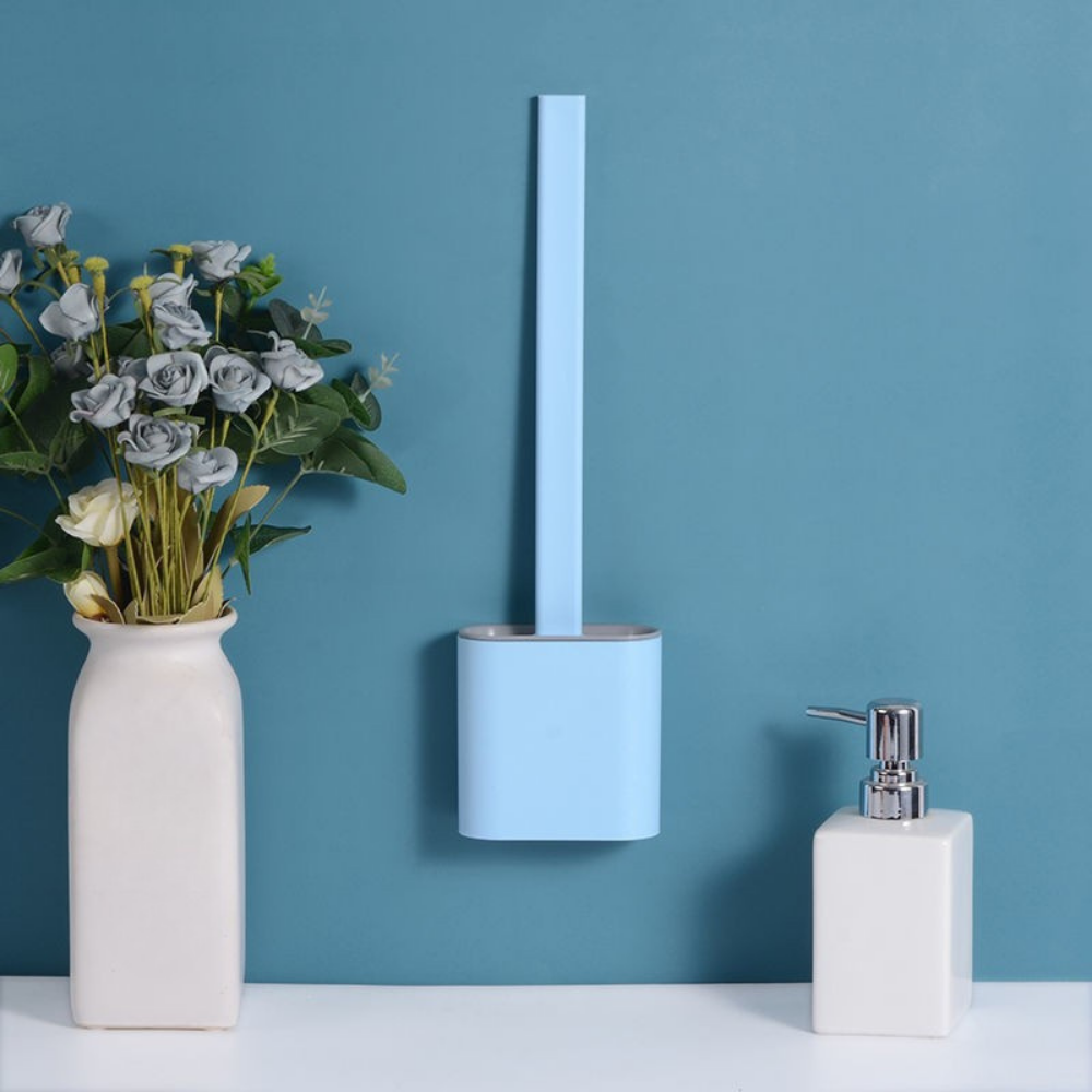 Brosse de Toilette Silicone Souple Murale Complète - BlxckFR