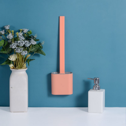 Brosse de Toilette Silicone Souple Murale Complète