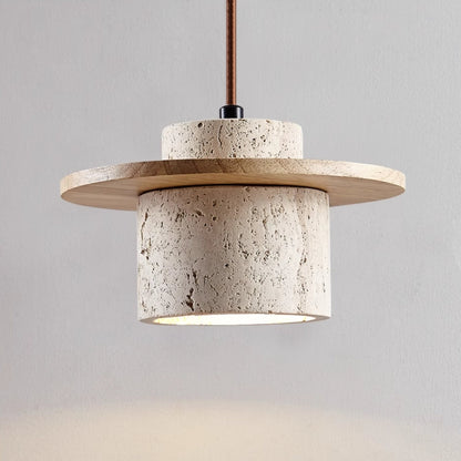 Luminaire en Pierre et Bois Élégant LED