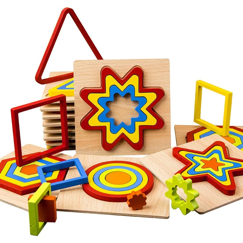 Jeu d'assemblage Géométrique En Bois - BlxckFR