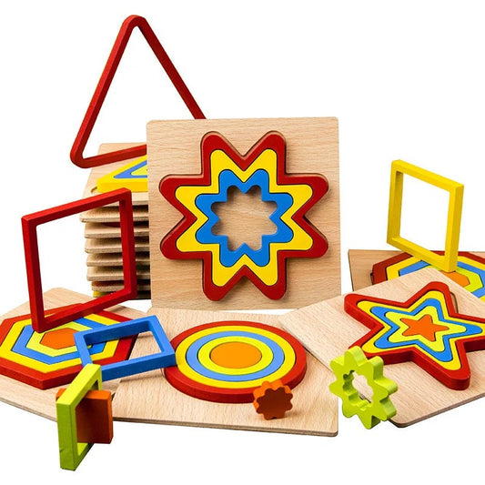 Jeu d'assemblage Géométrique En Bois - BlxckFR