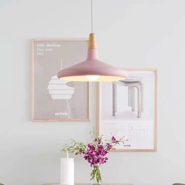 Lampe Suspension Originale - Aluminium et Bois au Style Chic et Contemporain
