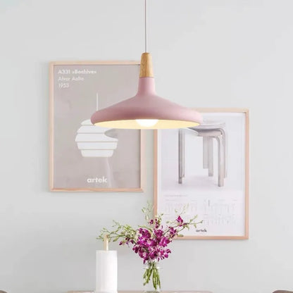 Lampe Suspension Originale - Aluminium et Bois au Style Chic et Contemporain