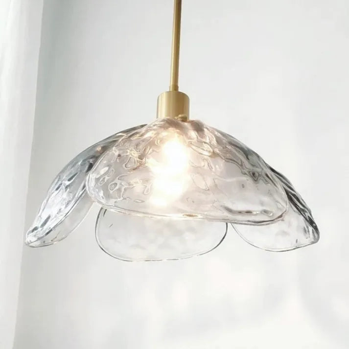 Lampe de Table Élégante en Verre Floral