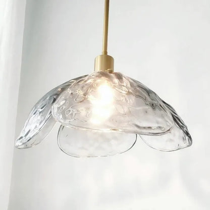Lampe de Table Élégante en Verre Floral