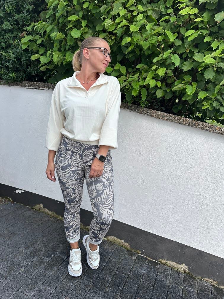 Pantalon imprimé feuillage naturel - BlxckFR