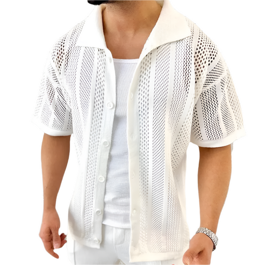 Cardigan Homme Court à Boutons Oliver - BlxckFR