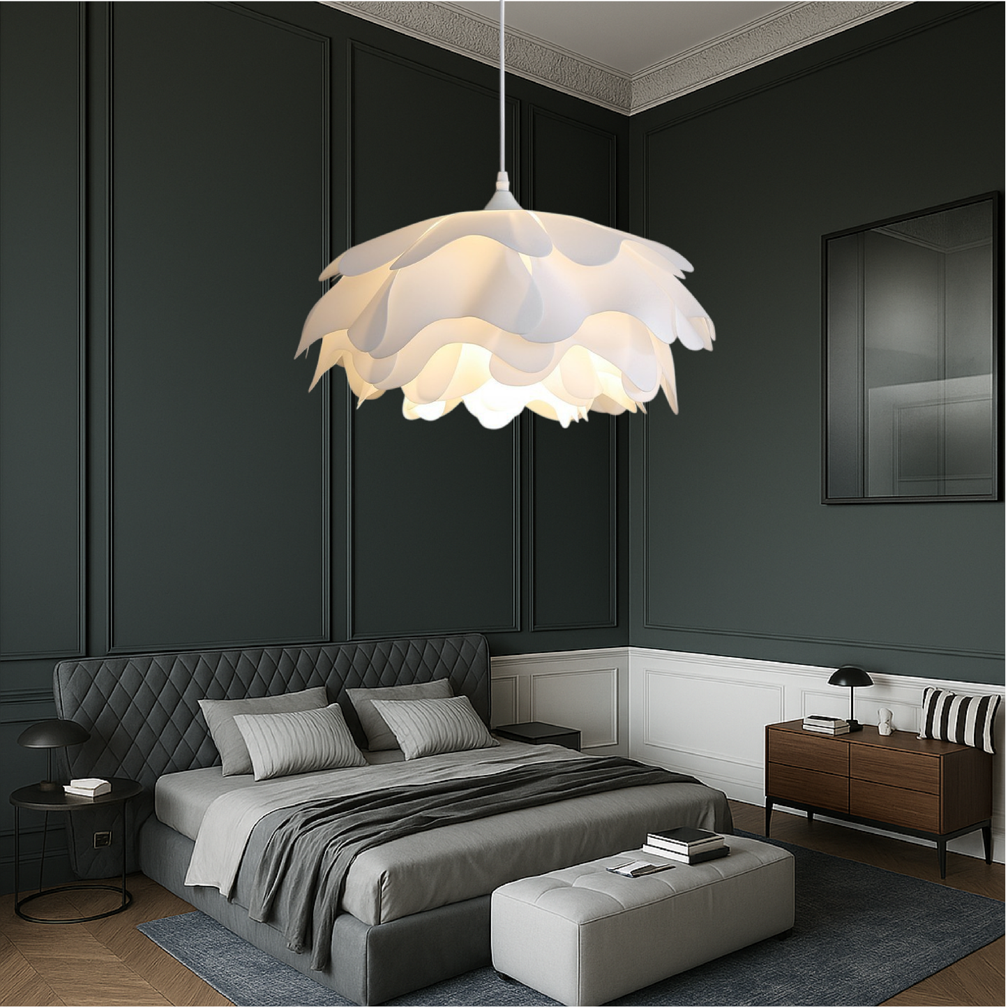 Luminaire Suspendu Terre Cuite Élégant