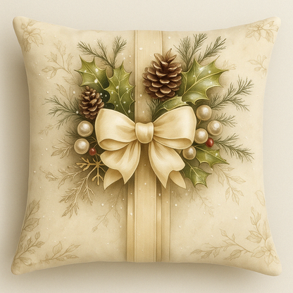 Housses de Coussin Noël Velours Rétro Élégant
