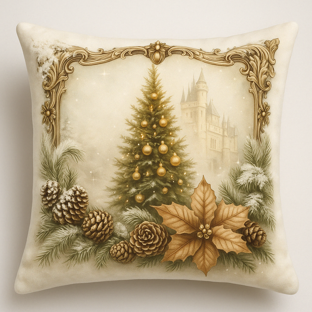 Housses de Coussin Noël Velours Rétro Élégant