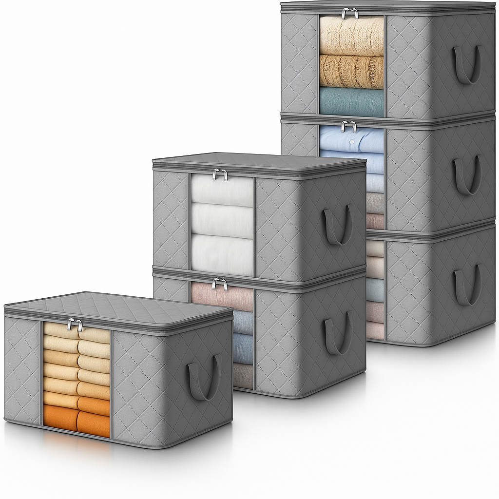 Boîtes de Rangement avec Poignées pour Vêtements