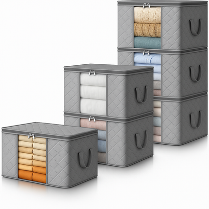 Boîtes de Rangement avec Poignées pour Vêtements