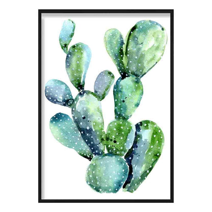 Tableau Décoratif Cactus Aquarelle Style Moderne - Foivo