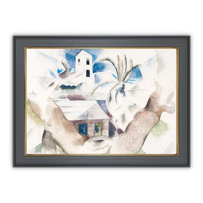 Impression d'Art Charles Demuth Arbre et Maison 5
