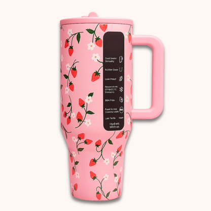 Gourde Isolée Inox avec Paille et Anse