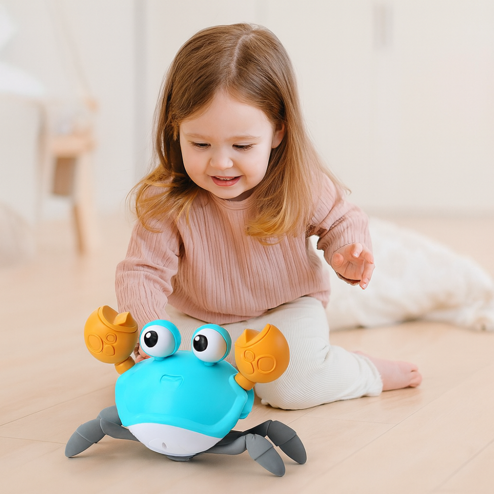 Jouet Bébé Crabe Musique Lumineux Interactif - BlxckFR