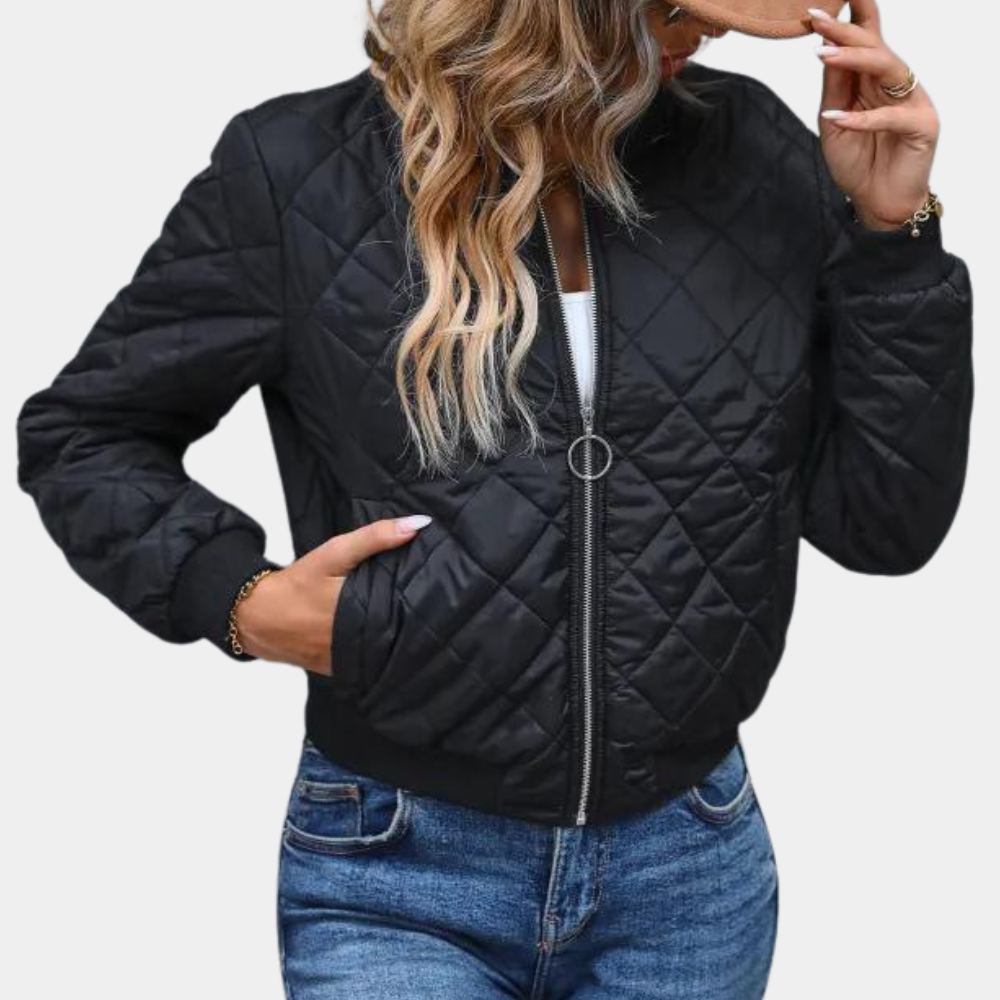 Blouson Hiver Féminin Classique Zip Intégral - Foivo