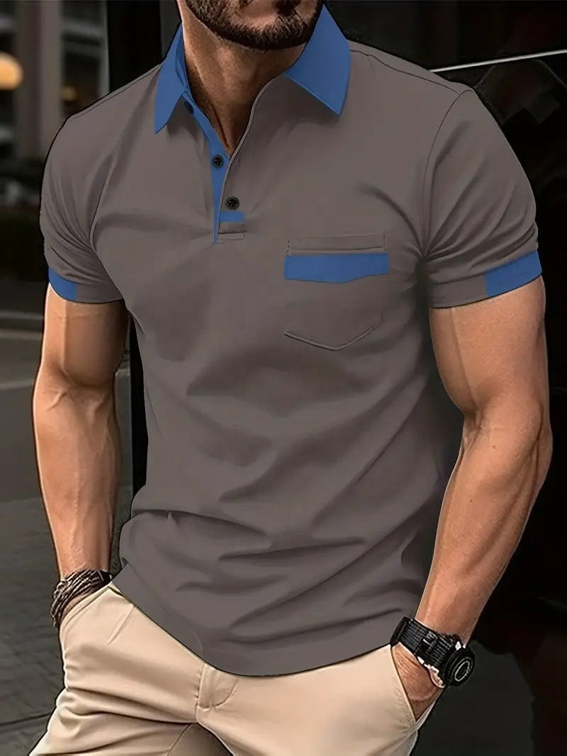 Chemise Polo Manches Longues Élégante Taille Actuelle