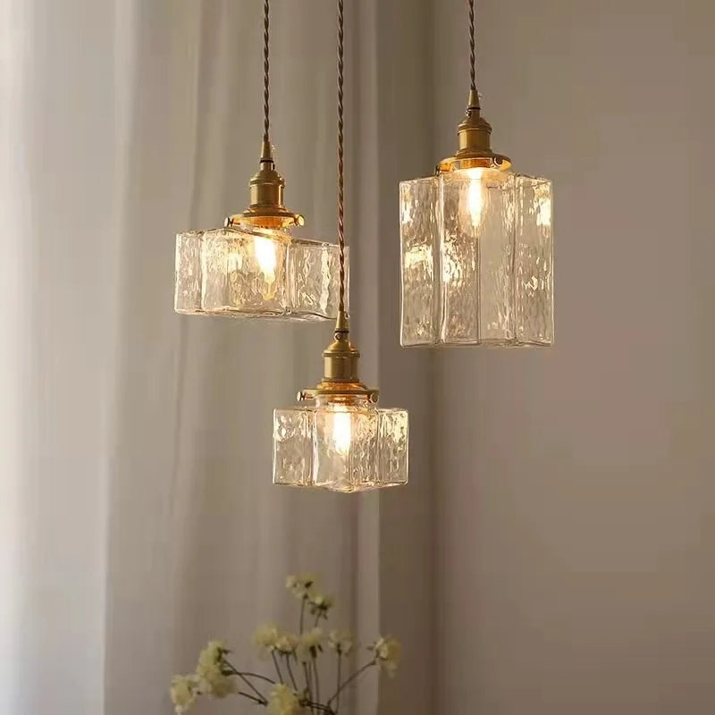 Lampe Suspendue Rétro en Verre - Foivo