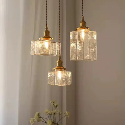 Lampe Suspendue Rétro en Verre - Foivo