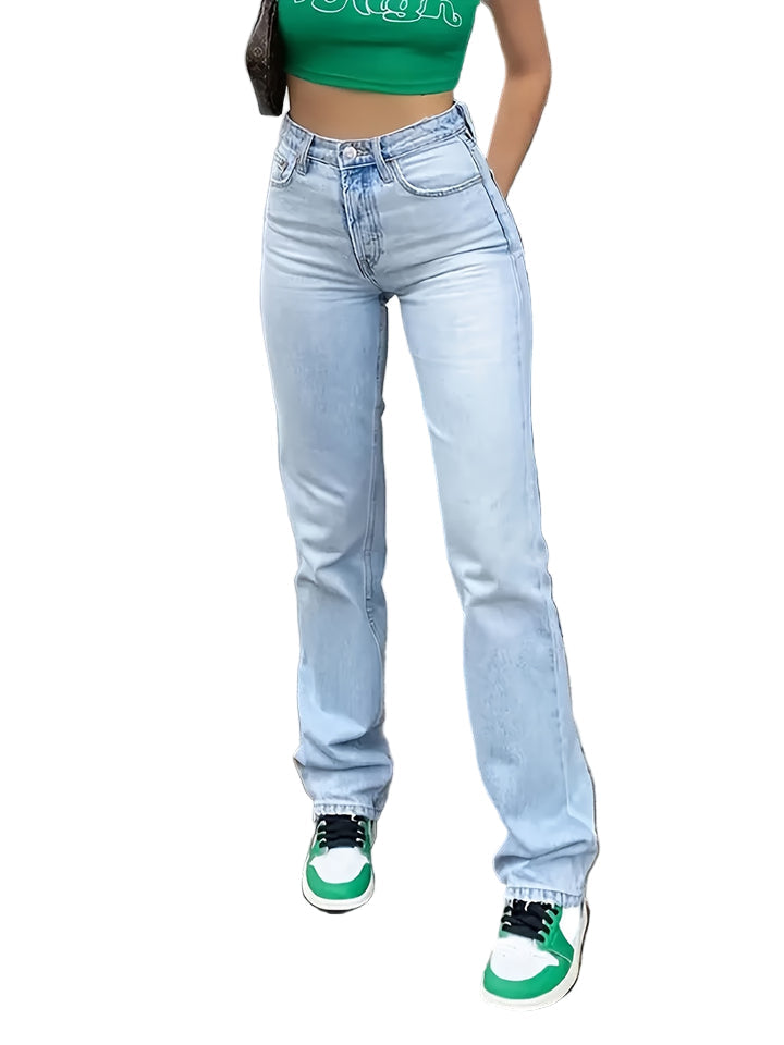Jean Droit Femme Coupe Classique - Foivo