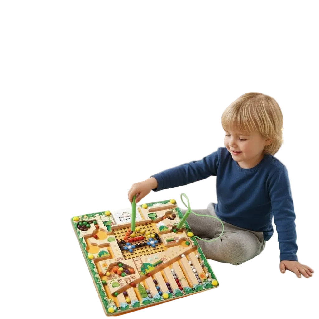 Jeu Educatif Enfant Labyrinthe Magnétique Bois - Foivo