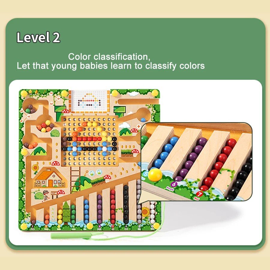 Jeu Montessori Labyrinthe Magnétique pour Enfants 4