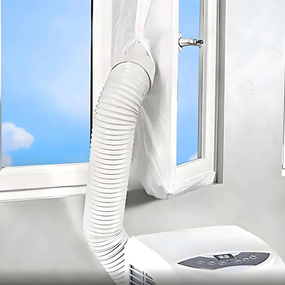 Joint de fenêtre pour climatiseur portable avec fermeture éclair et adhésif rapide 0