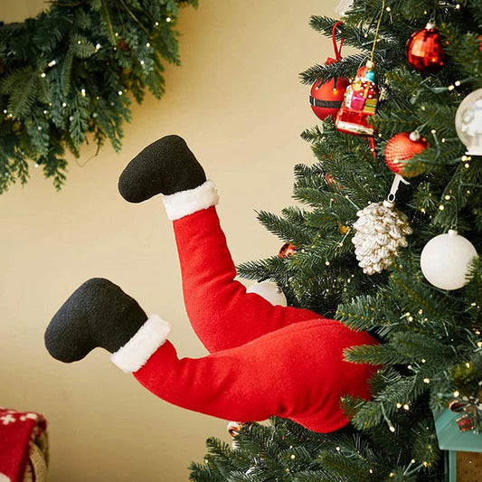 Guirlande de Noël en Peluche Colorée | Jambes de Père Noël Drôles et Câlines - Foivo