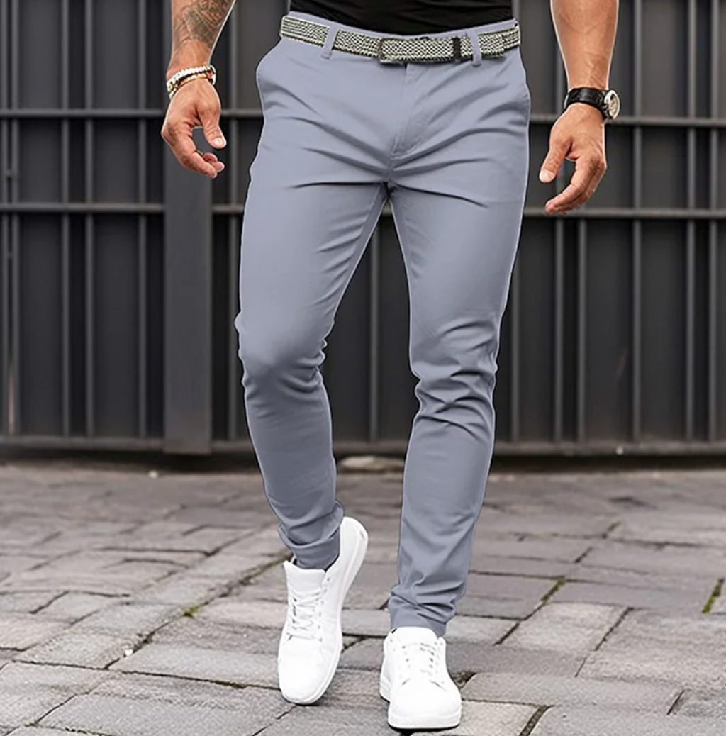 Pantalon décontracté style slim-fit