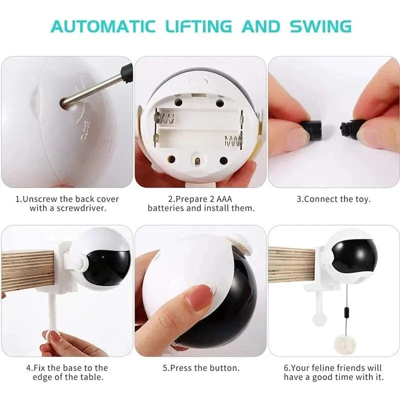Jouet Électronique Interactif pour Chat avec Boule Rotative 4
