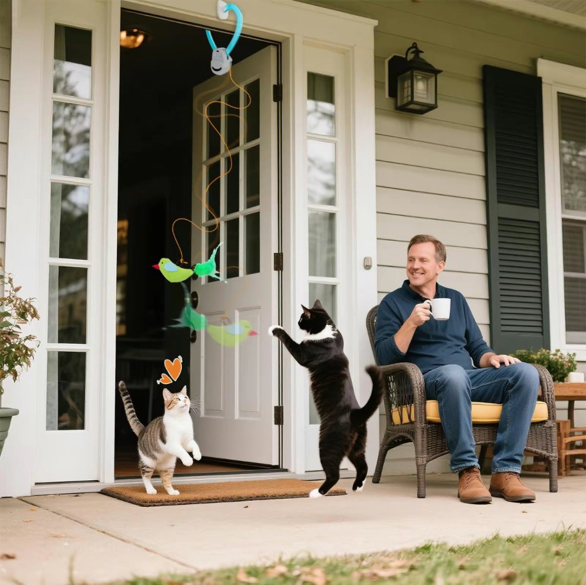 Jouet Interactif Pour Chat Volant Avec Mouvement 360° 4